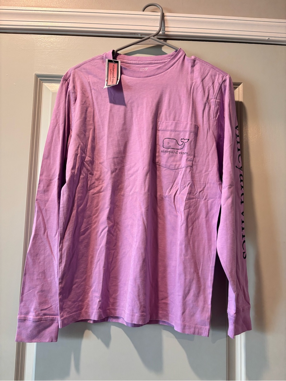 Vineyard Vines Lavender Long-Sleeve Pocket Tee